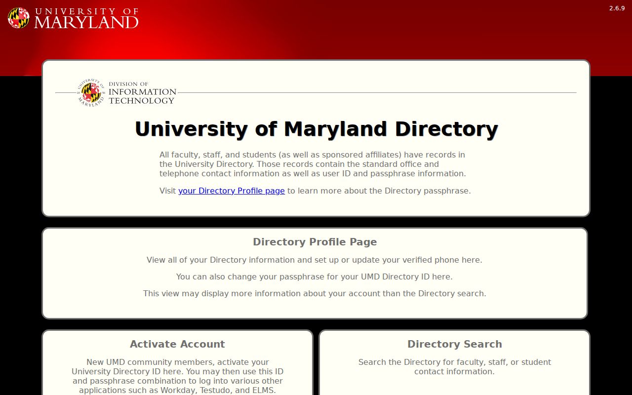 University of Maryland faculty and staff directory search near Beltsville